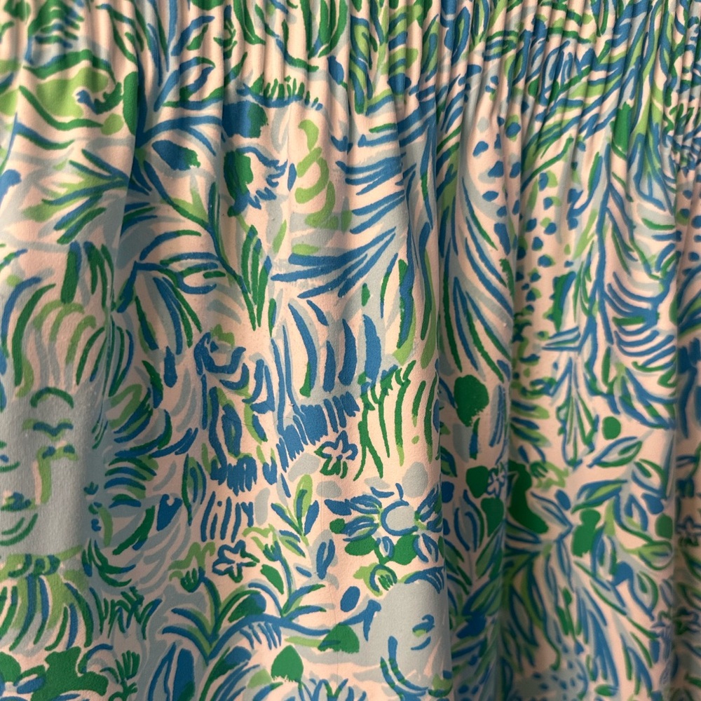Lilly Pulitzer Love Luxletic Dress Hydra Blue Dandy Lions - Picture 7 of 9